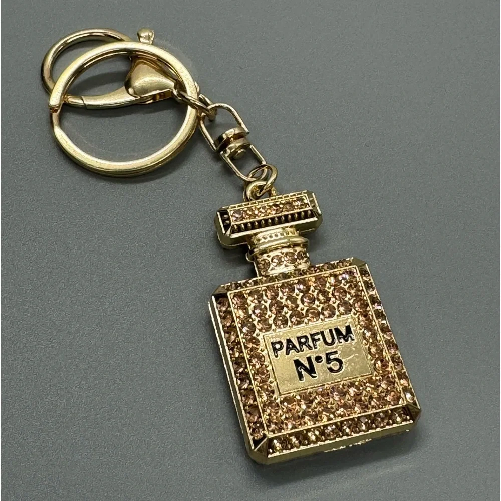 BAG CHARM Perfume Champagne Crystal Rhinestones